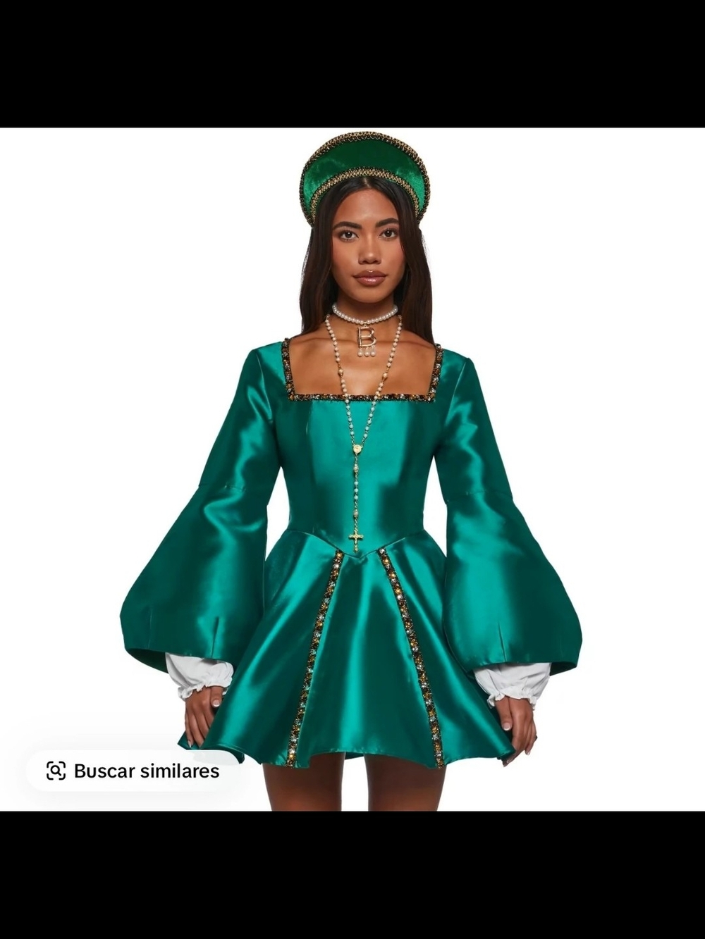 Dolls Kill Tudor Renaissance Boleyn Costume NWT - Emerald Green